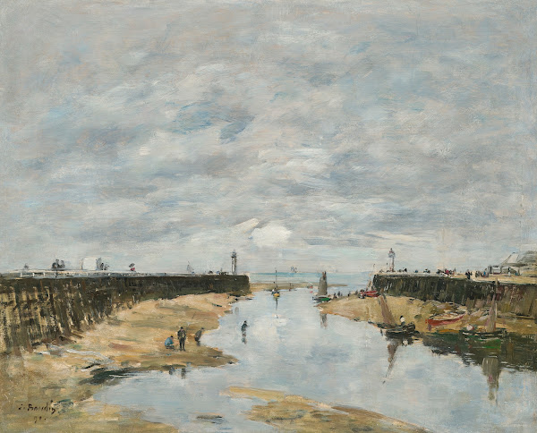 Trouville les jetées marée basse 1891