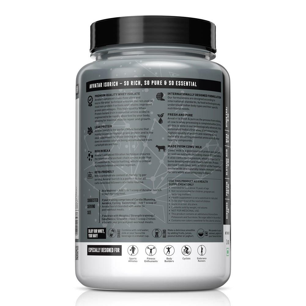 Avvatar Isorich Protein Belgian Chocolate Flavour, 1 Kg