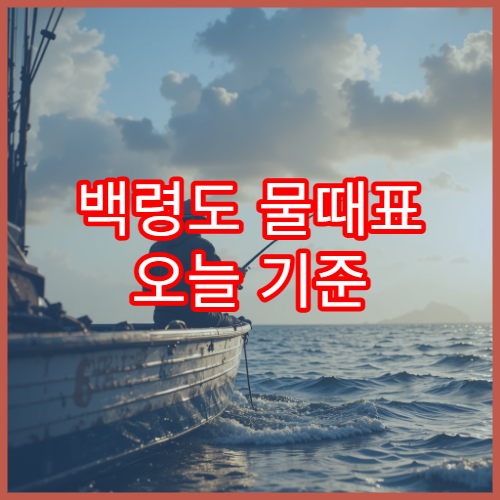 백령도 물때표 오늘 기준 서해 북단 해역 조석정보
