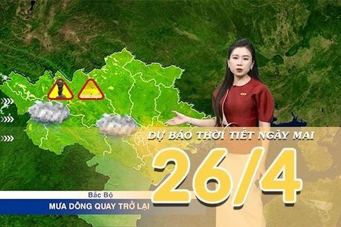[Video] Dự báo thời tiết đêm nay và ngày mai ngày 26/4/2026: Bắc Bộ có mưa dông trở lại, Trung Bộ giảm mưa, ngày có nắng, nhiệt độ tăng dần - Báo Nhân Dân