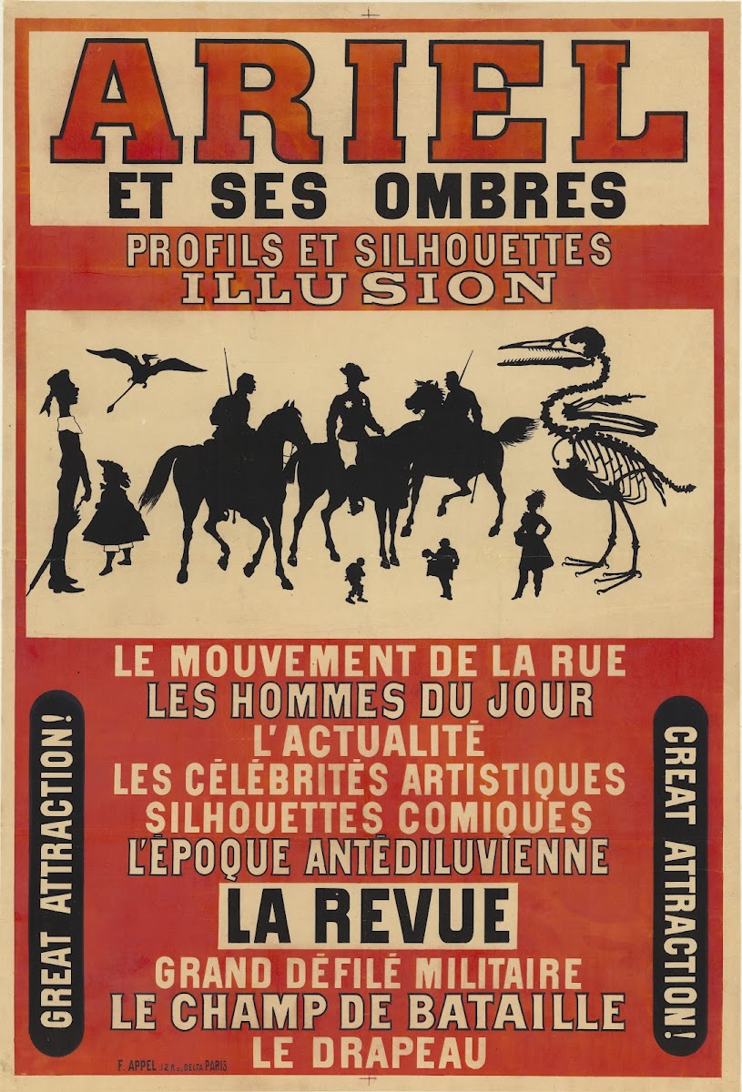 Ariel et ses ombres profils et silhouettes illusion 1890 1900