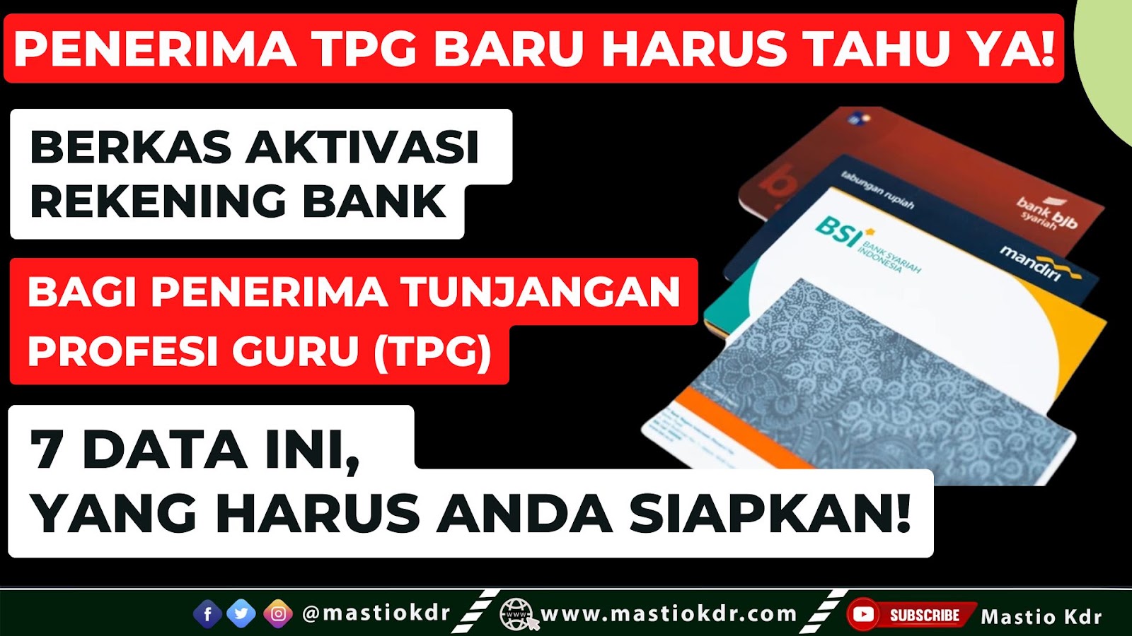 Berkas Aktivasi Rekening Bank Penerima Tunjangan Profesi Guru (TPG ...