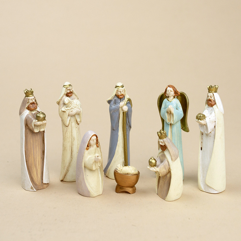 Resin Nativity Decoration Set