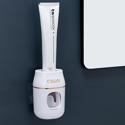 Toothbrush organizer, wall-mounted, without drilling