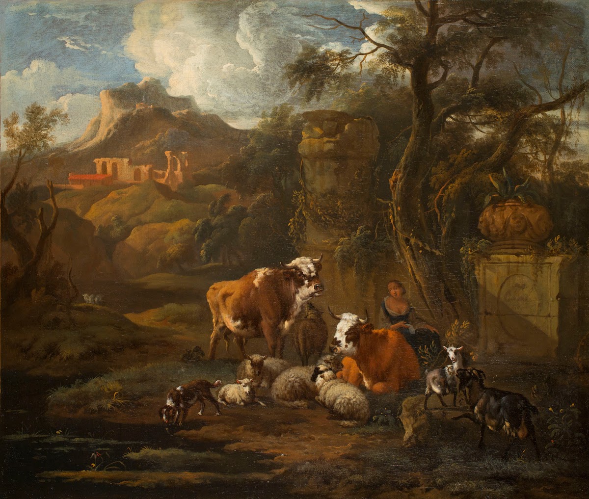 Italianised Landscape with Animals 1693