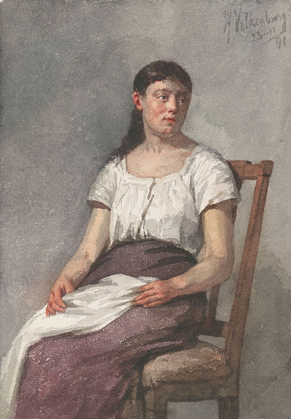 Zittend meisje 1881