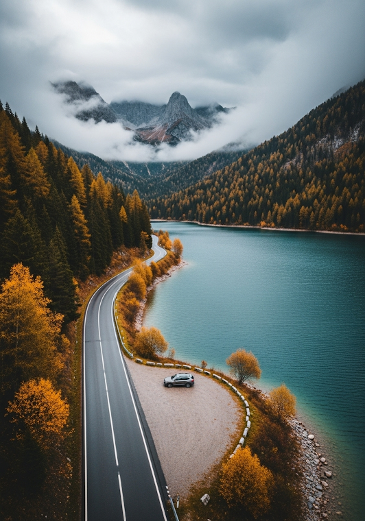 Alpine Lake Road View