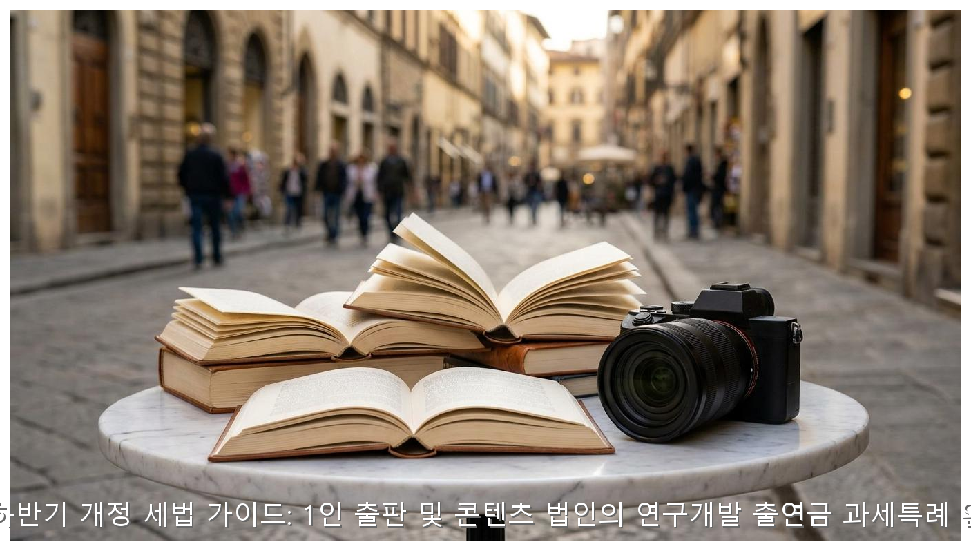 2026년 하반기 개정 세법 가이드: 1인 출판 및 콘텐츠 법인의 연구개발 출연금 과세특례 완벽 분석 핵심 안내 및 분석 인포그래픽 (5)