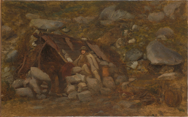 Highlander in Front of a Hut 1870