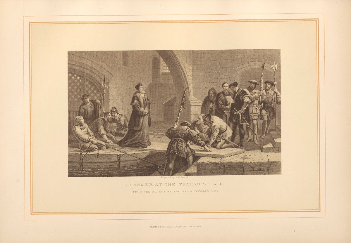 Cranmer at the Traitors Gate  Frederick Goodall 19th century