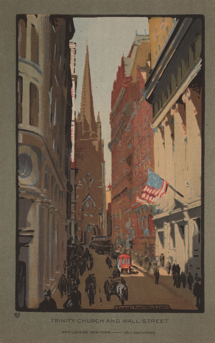 Trinity Church and Wall Street 1914