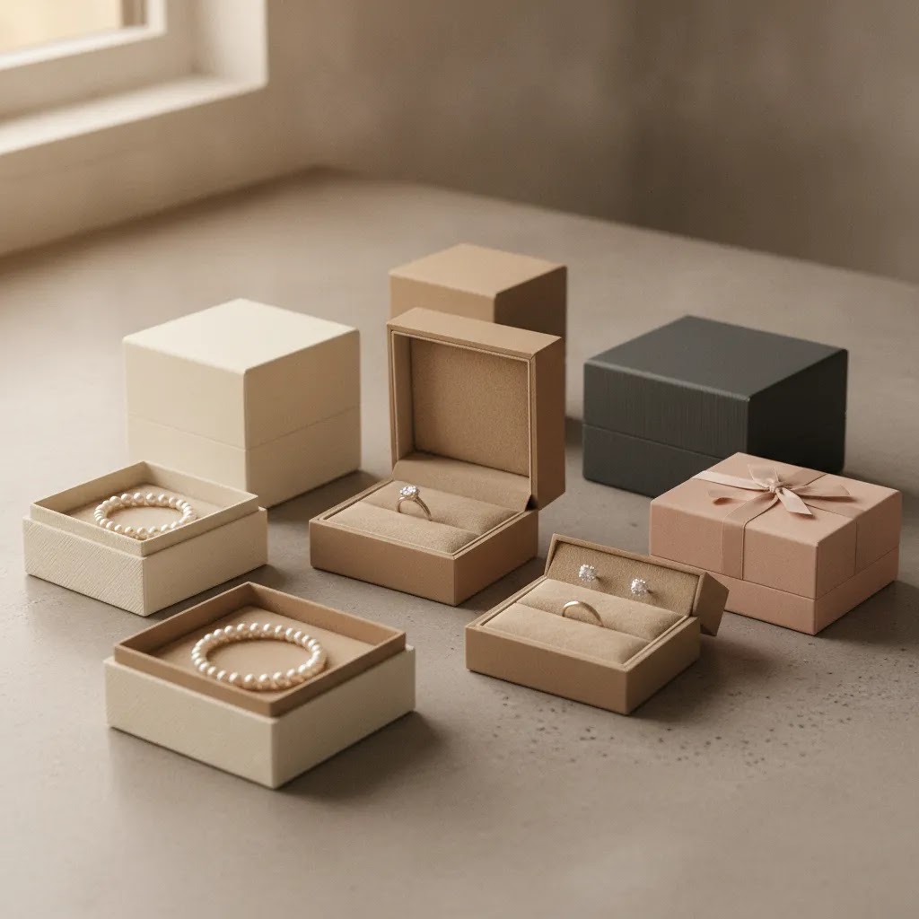 psychology packaging understanding box design influences buying decisions shown through premium jewelry box designs in a luxury editorial scene