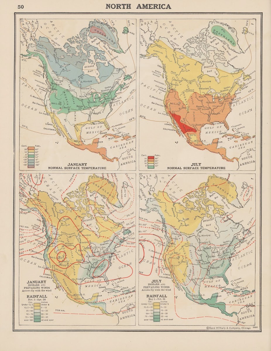 North America Temperature Rainfall 1943