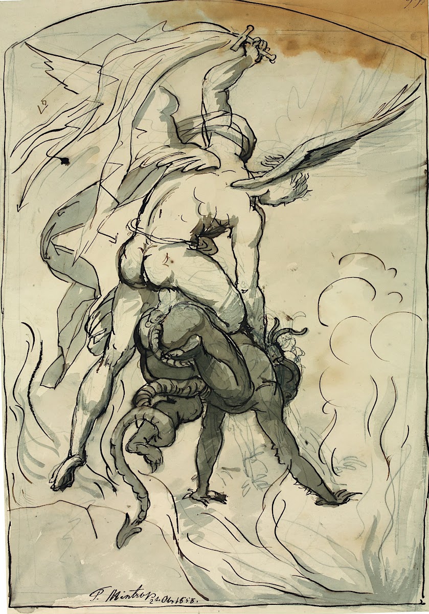 St Michael Fighting the Devil 1858