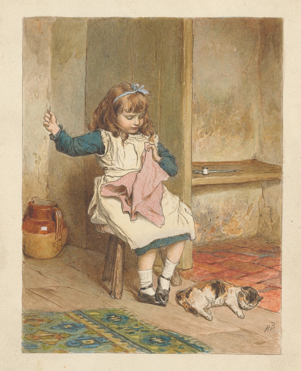 Girl Sewing