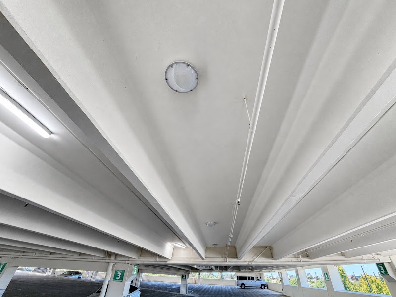 LED-lit parking deck