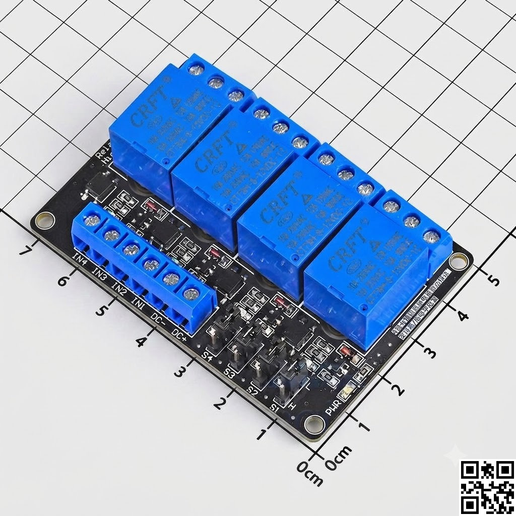 Module 4 Relay CRFT 12V Kích Mức Cao-Thấp