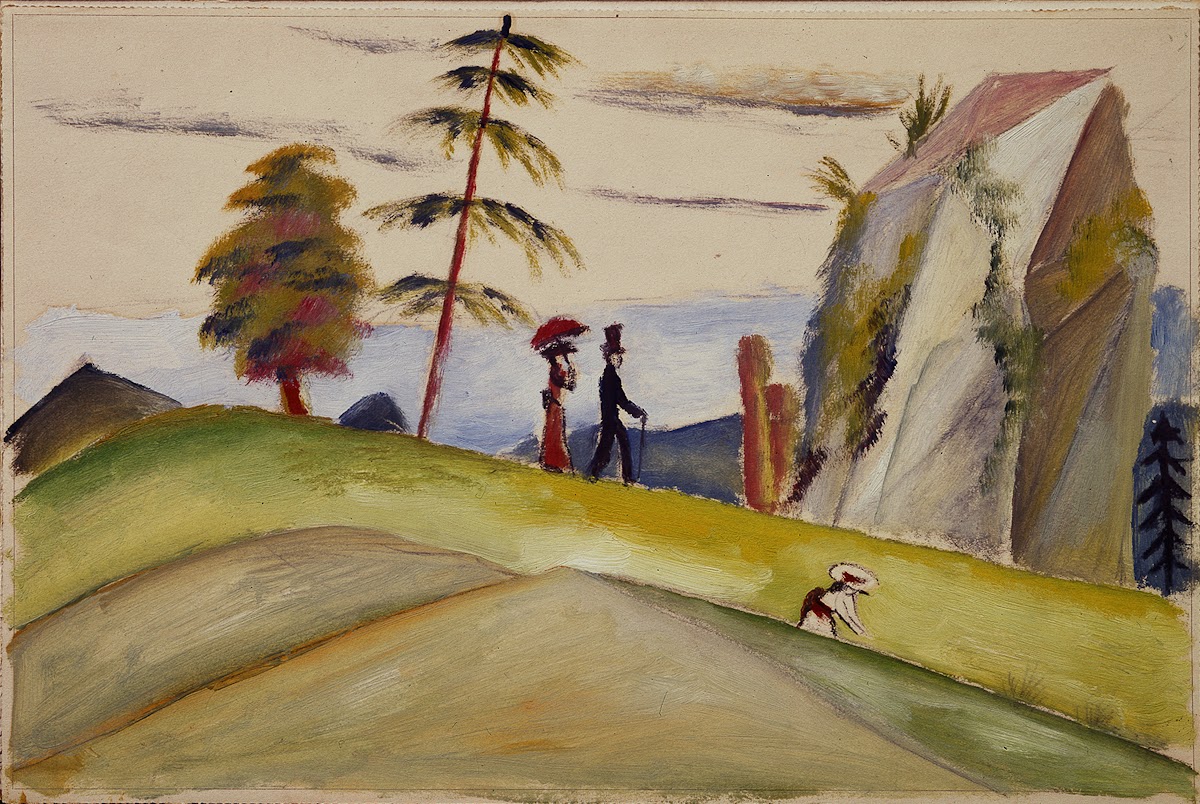 Strollers in a Rocky Landscape 1911