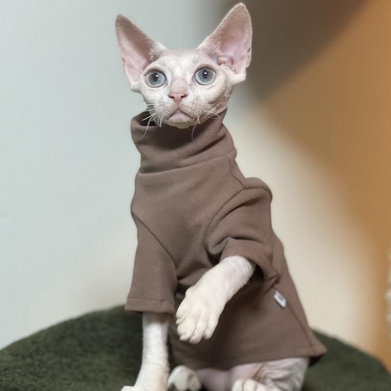 Dog coat made from sweatshirt fabric with pockets