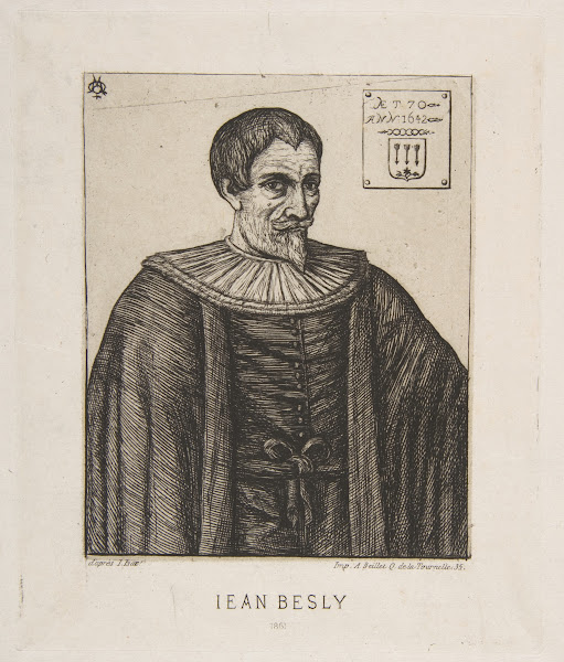 The historian John Besly after Jaspar Isaac 1861
