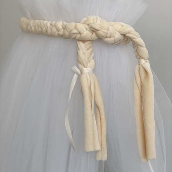 Декор косичка Twins Air велюр экрю