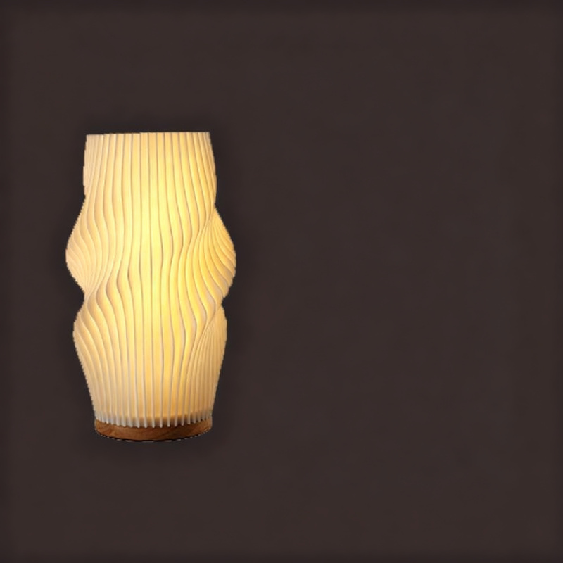 3D rotating lamp with USB charging, cream style