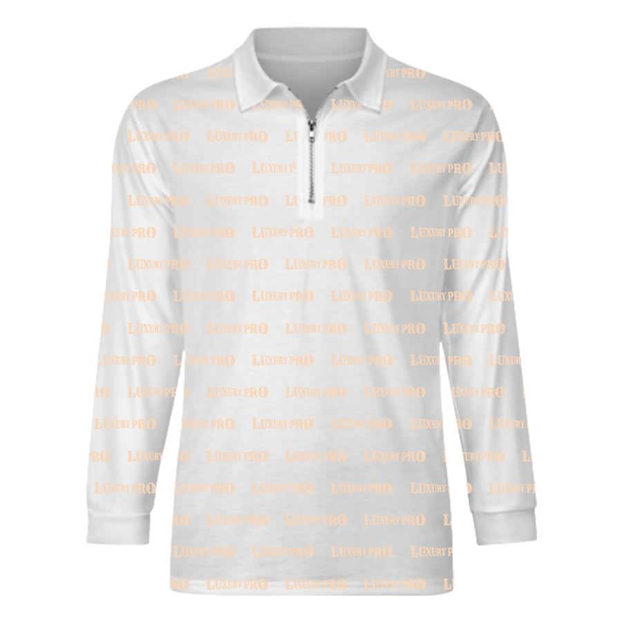 3D Long-sleeved Zip Polo