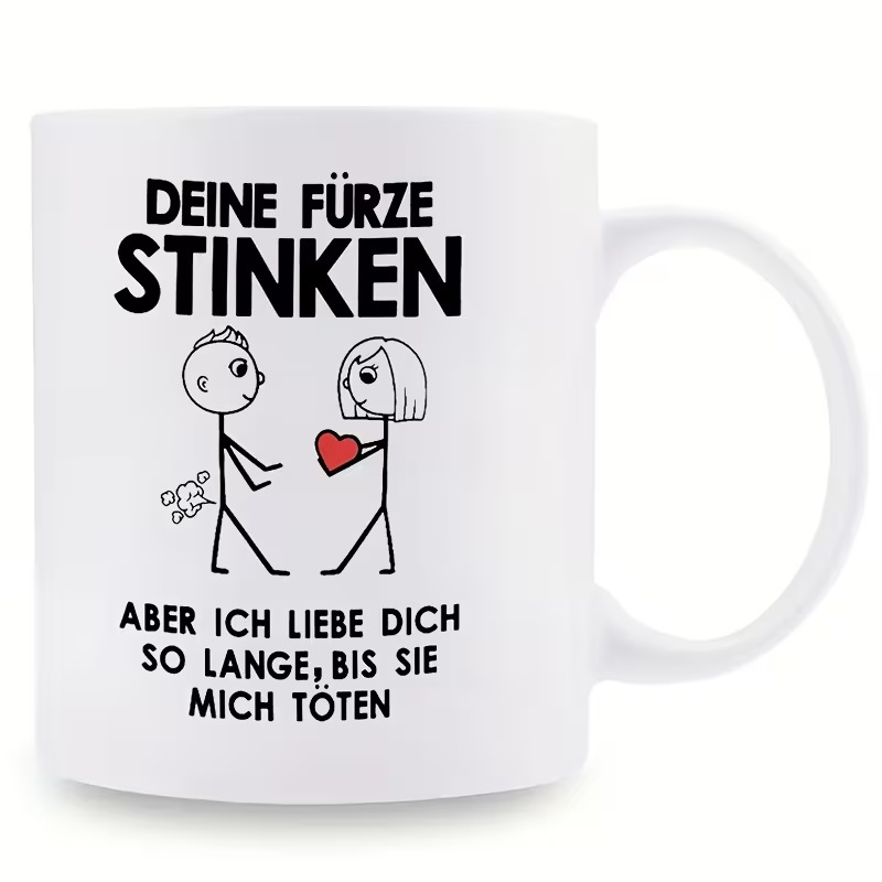 Keramiktasse mit Motiv, 301–400 ml