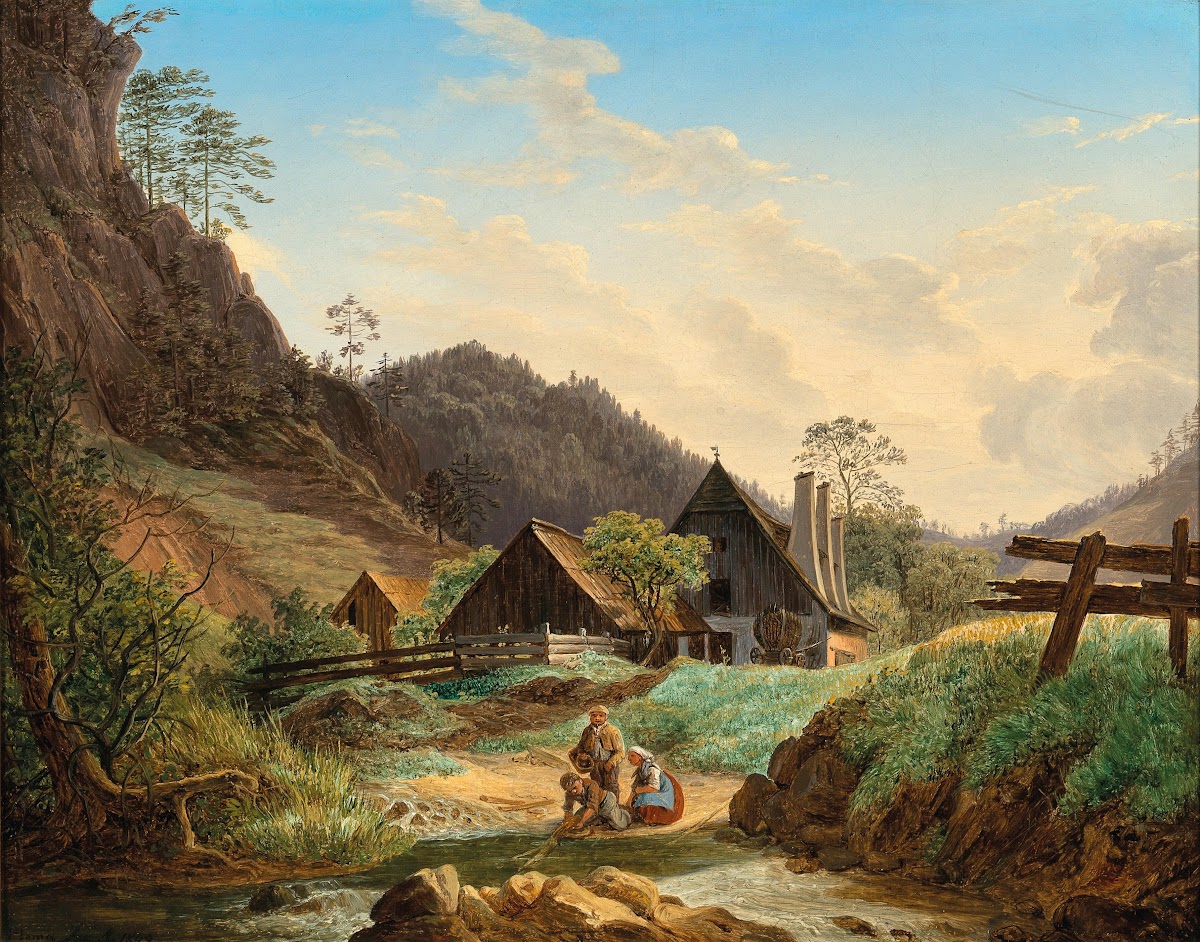 By a Mountain Creek 1849