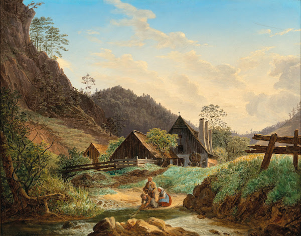 By a Mountain Creek 1849