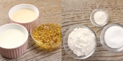 Cho bột đông sương agar vào khuấy đều cùng 100ml nước lạnh. Nước lạnh này bạn dùng nước để ở ngăn mát tủ lạnh nhé! Tiếp đến bắc nồi lên bếp ở lửa vừa rồi cho hỗn hợp bột agar vào khuấy đều tay.