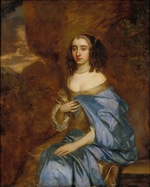 Portrait of a Lady with a Blue Drape circa 1660