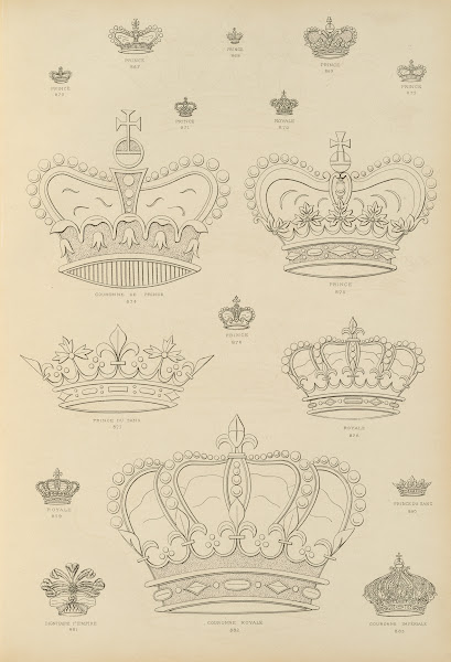 Album de chiffres  monogrammes couronnes de noblesse francaises et etrangeres Pl