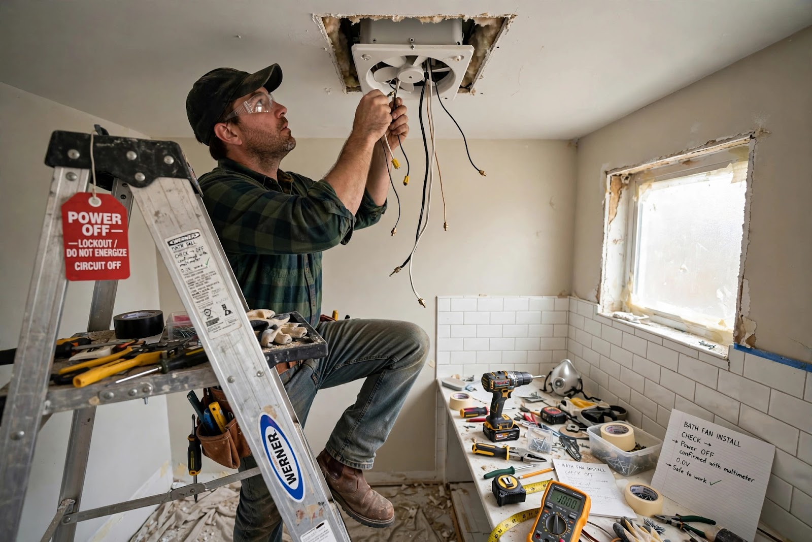 How to Install a Bathroom Exhaust Fan Yourself: Venting, Sizing, and Wiring Done Right