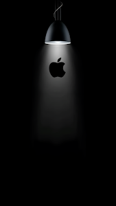Minimal Apple Logo Spotlight Dark Black Aesthetic