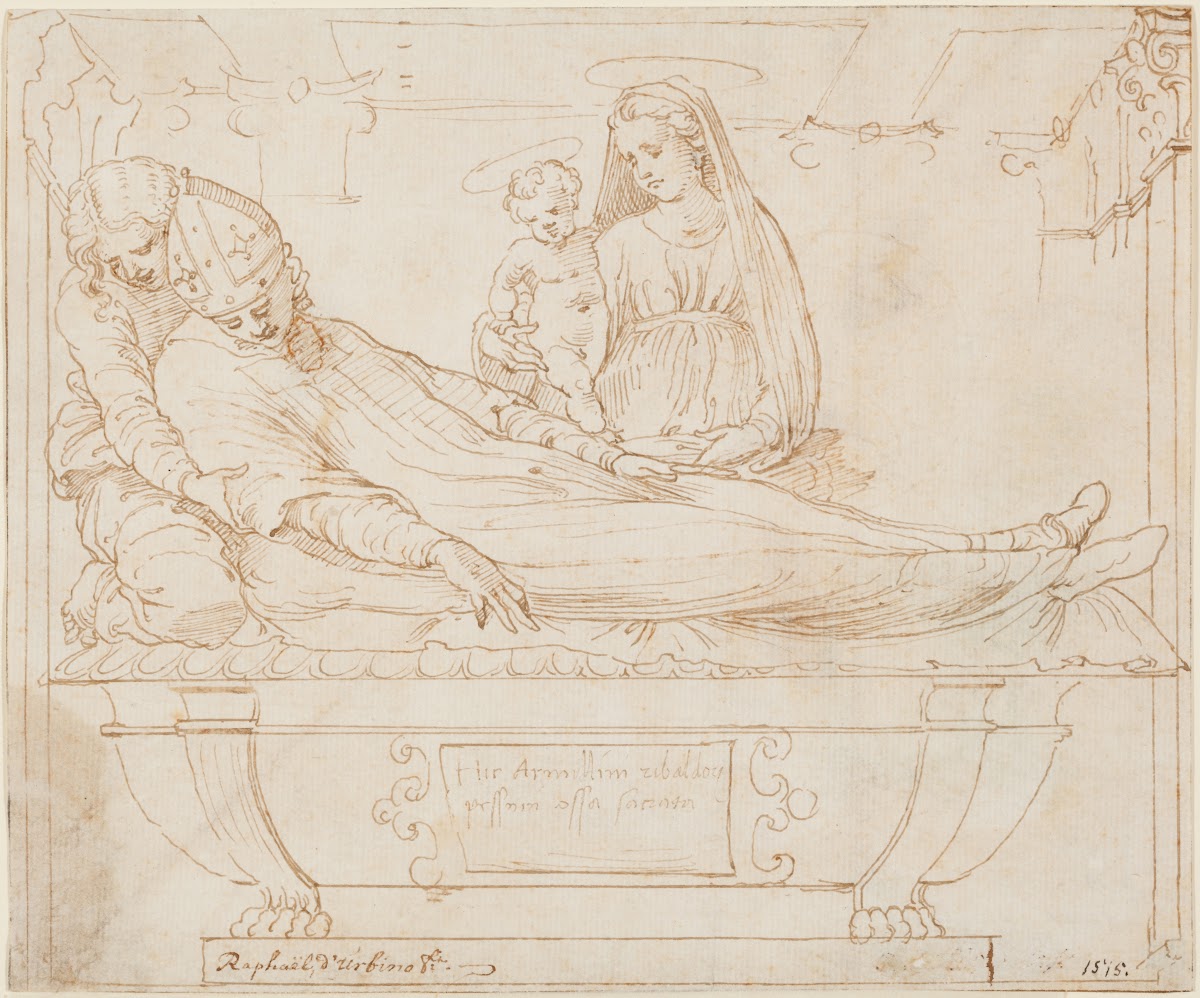 Entwurf für das Grabmal eines Bischofs ca 1520