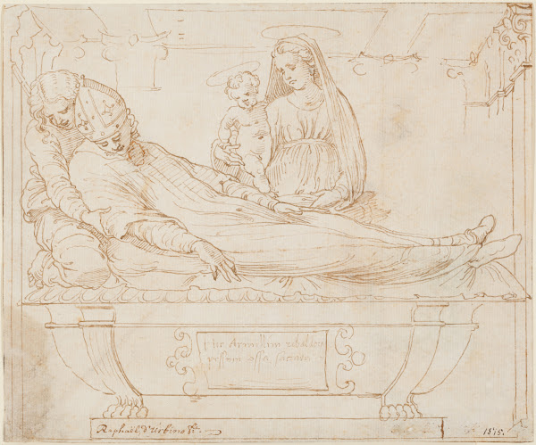 Entwurf für das Grabmal eines Bischofs ca 1520