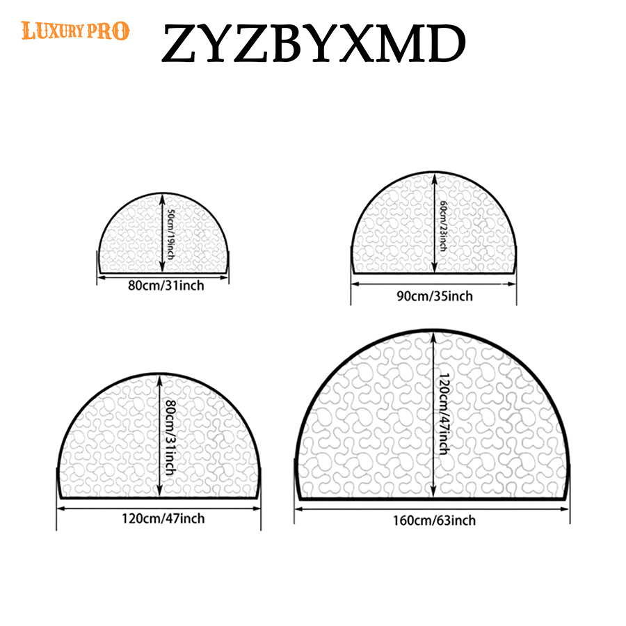 Free-stitched Semi-Circular Door Mat