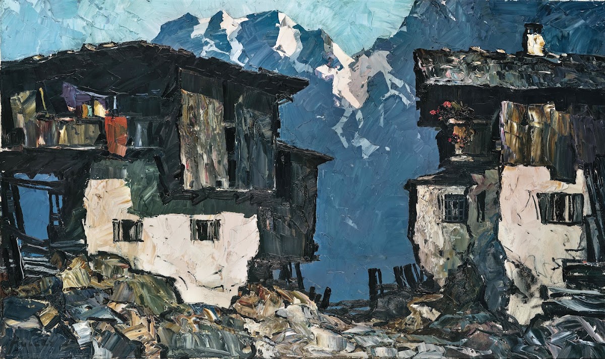 Bauernhäuser im Gebirge Farmhouses in the mountains