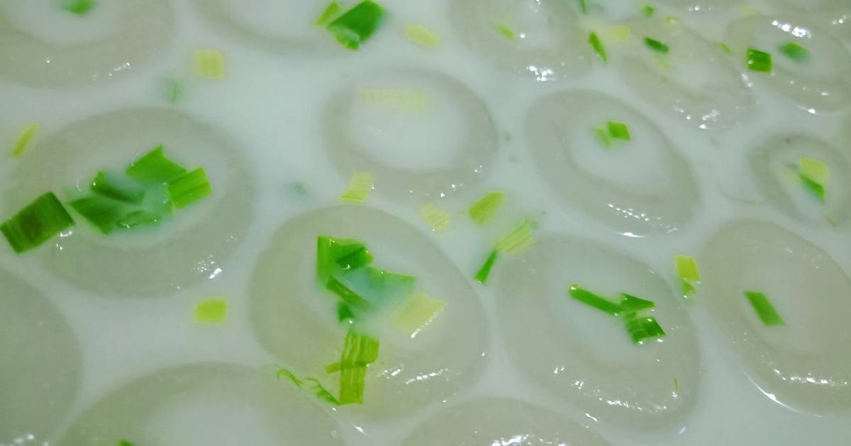 Bột gạo luộc,cốt dừa