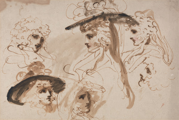 Studies for the Head of a Lady Studies of a Womans Head