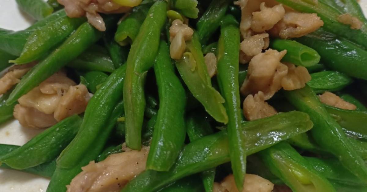 Đậu cô ve xào thịt gà