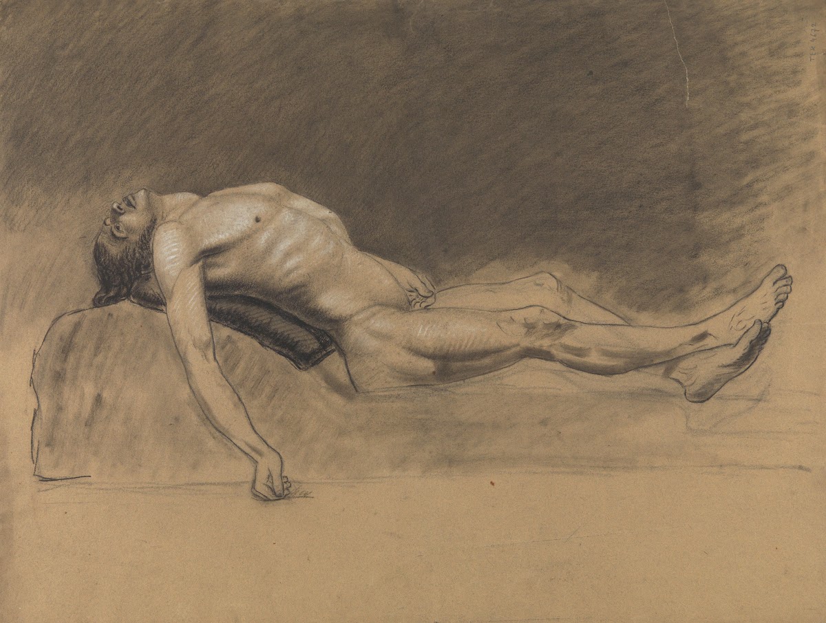Reclining Male Nude 19th Century