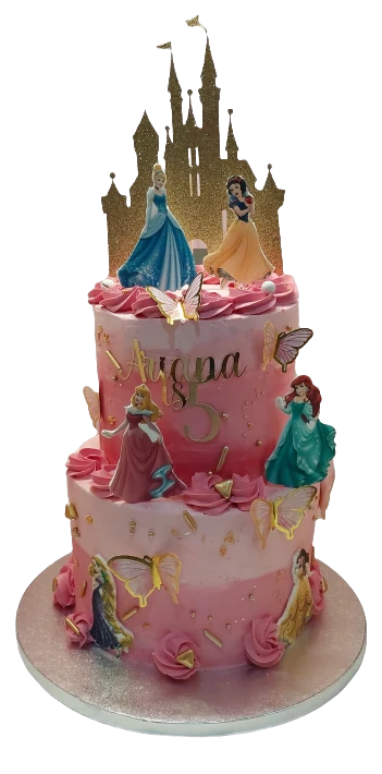 Disney Princess 2 Tiered Buttercream Cake CB-NC615