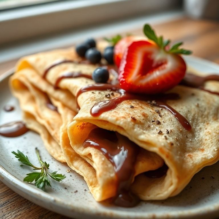 Easy Homemade Crepes Recipe with Nutella and Fresh Fruit – Quick & Delicious finished