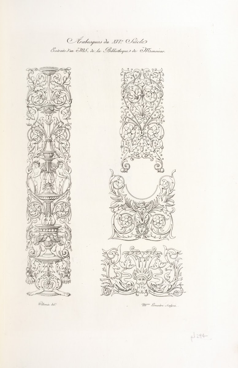 Arabesques du XVIe siècle extraits dun MS de la bibliothèque de monsieur 1839