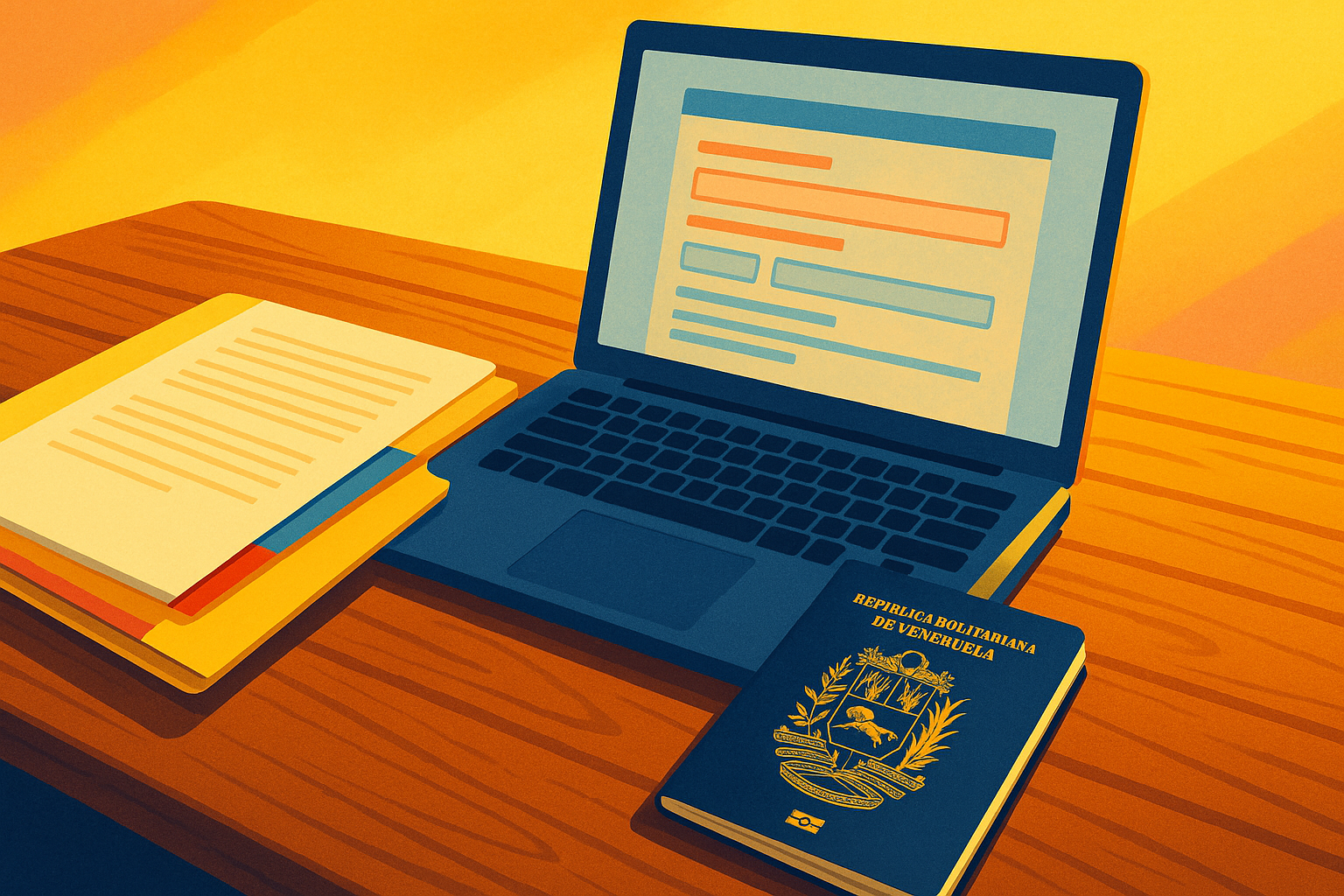 Carpeta de documentos y pasaporte, requisitos MPPRE y traducción jurada