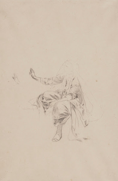 Study of a sitting Turkish woman in a dress and yashmak 1868   1878