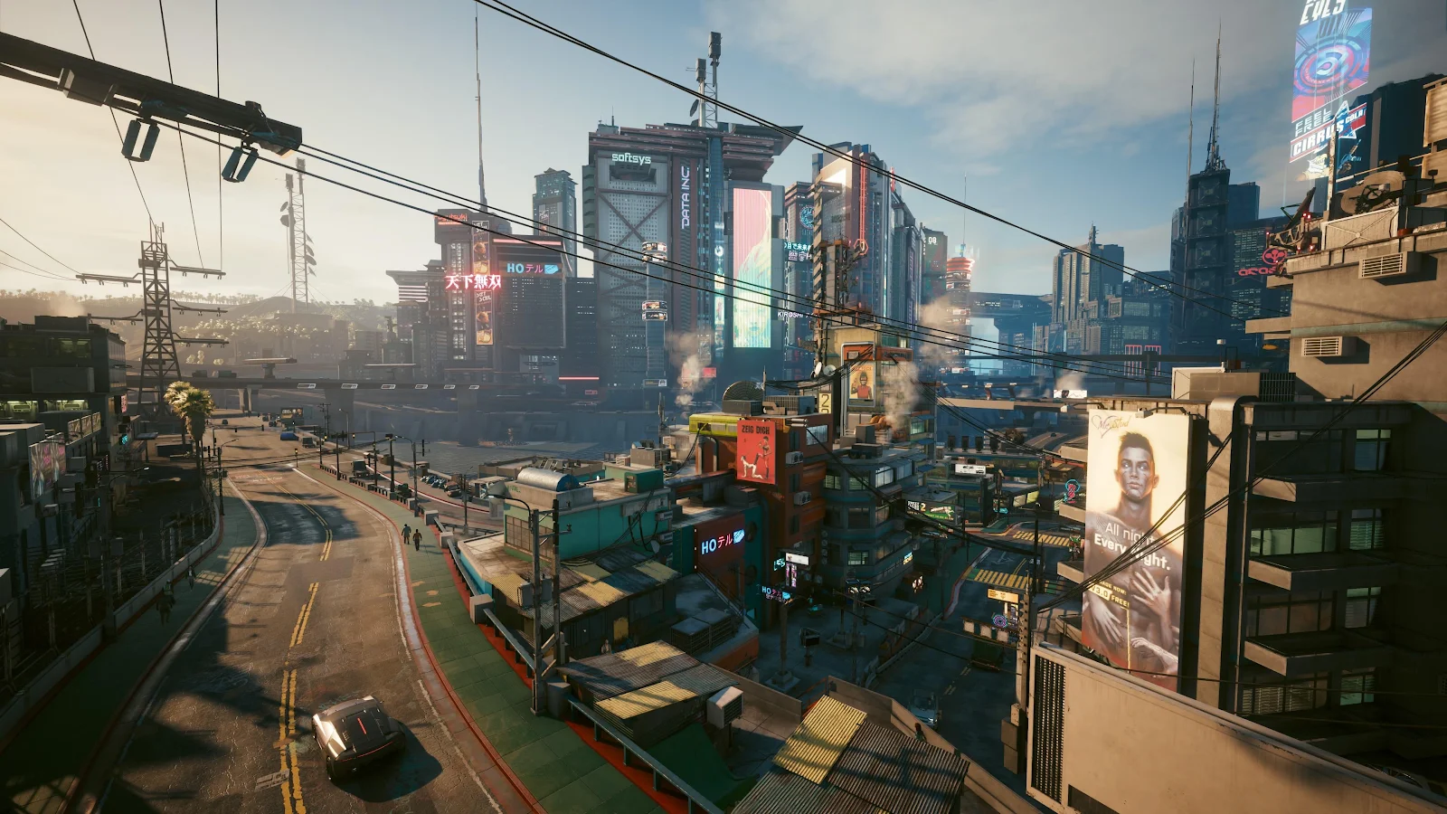 Night City In Cyberpunk 2077 - Video Game Photography 4K Wallpaper (3840x2160)