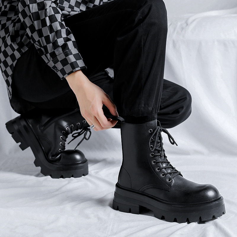 Men's Chelsea Boots with Platform Sole, 7368-R